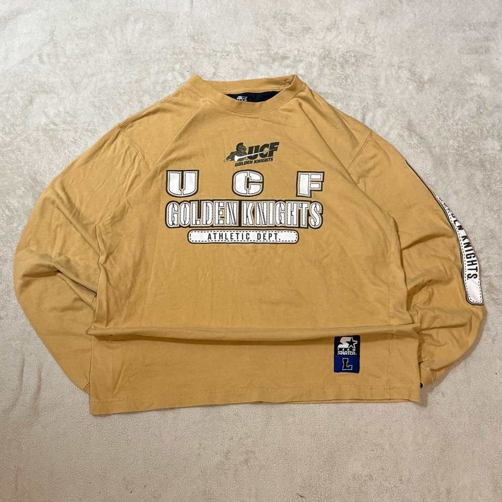 STARTER UCF Golden Knights Gold Long Sleeve Shirt